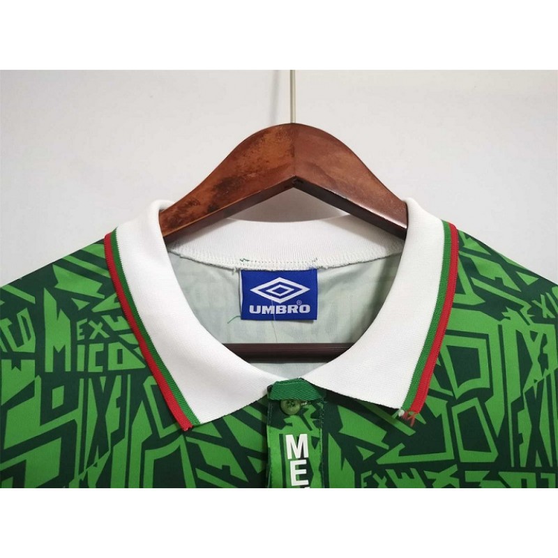 Mexico 1994 World Cup Home Green Soccer Jersey